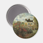Monet's Garden in Argenteuil von Claude Monet Magnet (Vorderseite/Rückseite)
