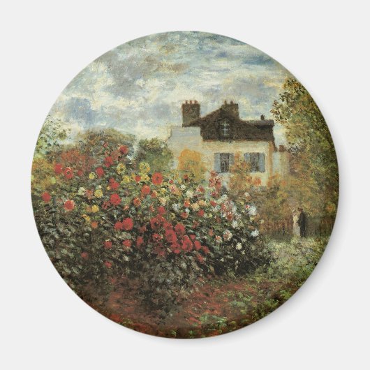 Monet's Garden in Argenteuil von Claude Monet Magnet (Vorne)