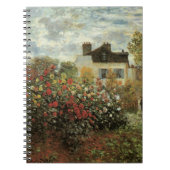 Monet's Garden in Argenteuil von Claude Monet Notizblock (Vorderseite)