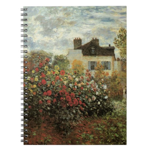 Monet's Garden in Argenteuil von Claude Monet Notizblock (Vorderseite)