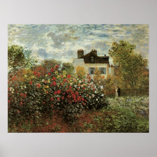 Monet's Garden in Argenteuil von Claude Monet Poster (Vorne)