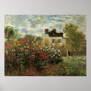 Monet's Garden in Argenteuil von Claude Monet Poster
