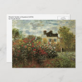 Monet's Garden in Argenteuil von Claude Monet Postkarte (Vorne/Hinten)
