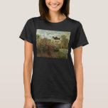 Monet's Garden in Argenteuil von Claude Monet T-Shirt<br><div class="desc">Der Artist's Garden in Argenteuil (Eine Ecke des Gartens mit Dahlias) (1873) von Claude Monet ist ein Vintager Impressionismus feiner Kunst Blumenmalerei. Ein Landhaus liegt im Hintergrund. Ein Paar in der Liebe geht vorbei an einem romantischen Frühlingsgarten mit blühenden Rose und anderen Blume. Über den Künstler: Claude Monet (1840-1926) war...</div>