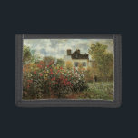Monet's Garden in Argenteuil von Claude Monet Trifold Geldbörse<br><div class="desc">Der Artist's Garden in Argenteuil (Eine Ecke des Gartens mit Dahlias) (1873) von Claude Monet ist ein Vintager Impressionismus feiner Kunst Blumenmalerei. Ein Landhaus liegt im Hintergrund. Ein Paar in der Liebe geht vorbei an einem romantischen Frühlingsgarten mit blühenden Rose und anderen Blume. Über den Künstler: Claude Monet (1840-1926) war...</div>
