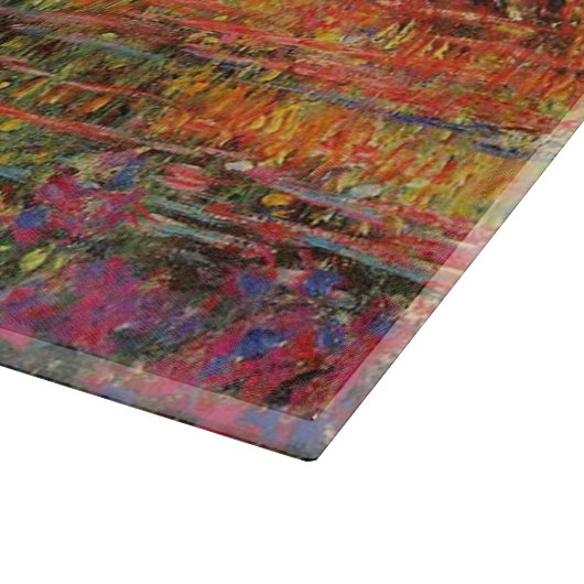 Monet's Garden Large Glass Cutting Board Schneidebrett (Ecke)