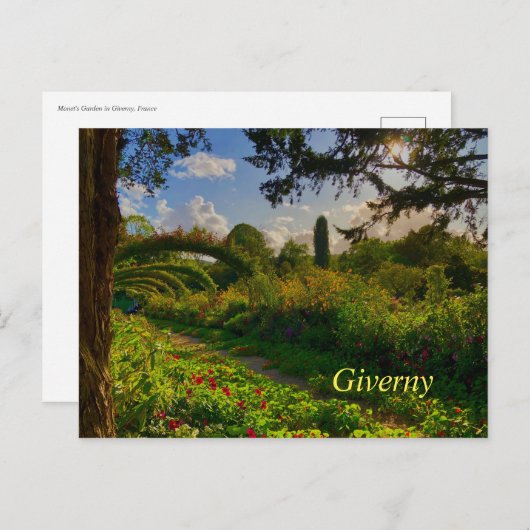 Monet's Garden Postkarte (Vorne/Hinten)