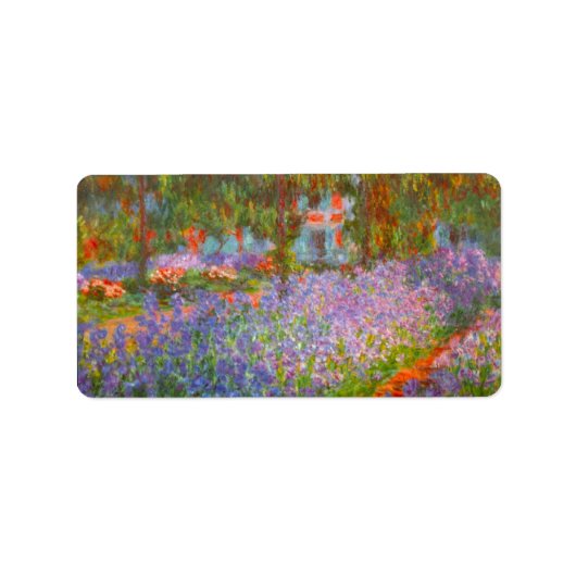 Monet's Garden von Claude Monet Adressaufkleber (Vorne)