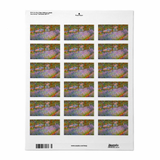 Monet's Garden von Claude Monet Adressaufkleber (Vorne)