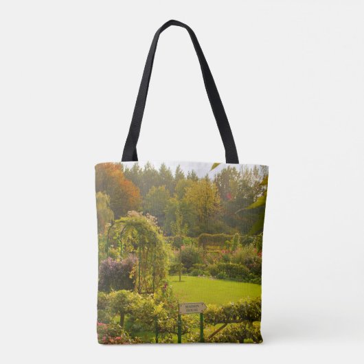 Monets Garten, Giverny, schöne Gartenszene Tasche (Rückseite)
