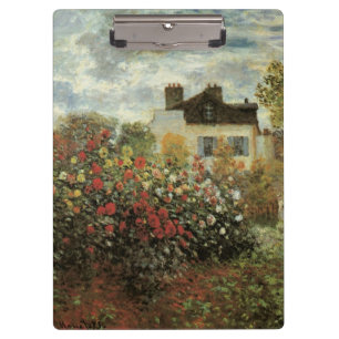 Monets Garten in Argenteuil von Claude Monet Klemmbrett