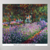 Monets Garten in Giverny von Claude Monet Poster (Vorne)