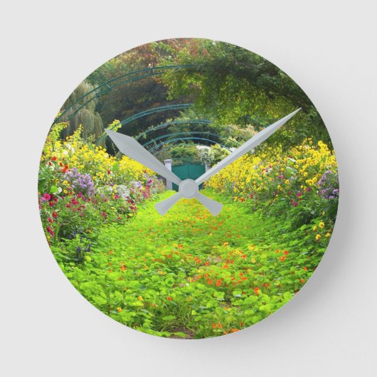 Monets Grande Allee, Monet's Garden, hübsch Runde Wanduhr (Vorderseite)
