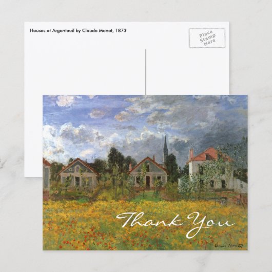 Monets Häuser in Argentinien Postkarte (Vorne/Hinten)