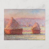 Monet's Haystacks, weißer Frost, Sonnenaufgang Postkarte (Vorderseite)