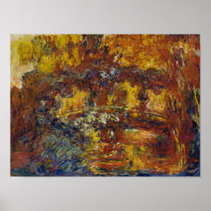 Monets japanische Brücke Poster