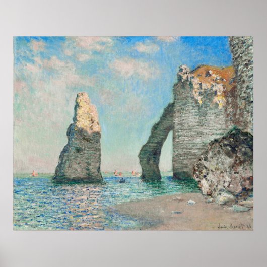 Monets Klippen bei Étretat Poster (Vorne)