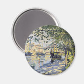 Monets Kunstwerk, Seine in Rouen, Magnet (Vorderseite/Rückseite)