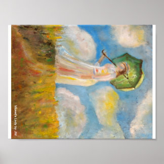 Monet's Lady Print Poster