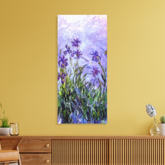 Monet's Lilac Irises Leinwanddruck (Insitu (Wohnzimmer))