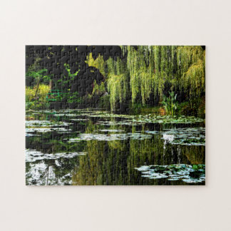 Monets Lily Pond with Willows, Giverny, Frankreich Puzzle