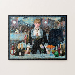 Monets Mädchen hinter dem Bar Puzzle