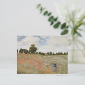 Monets Mohnblume archiviert Postkarte (Stehend Vorderseite)