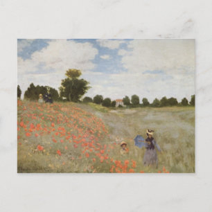 Monets Mohnblume archiviert Postkarte