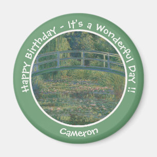 Monets Party Water-Lily Pond und Footbridge Magnet