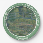 Monets Party Water-Lily Pond und Footbridge Pappteller (Vorderseite)