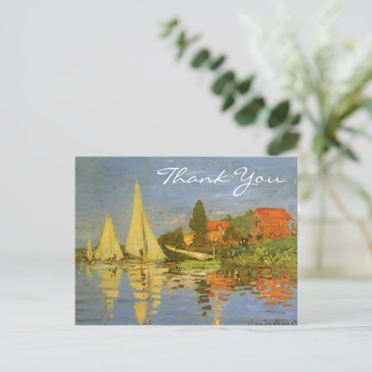 Monets Regatta in Argenteuil Postkarte (Stehend Vorderseite)