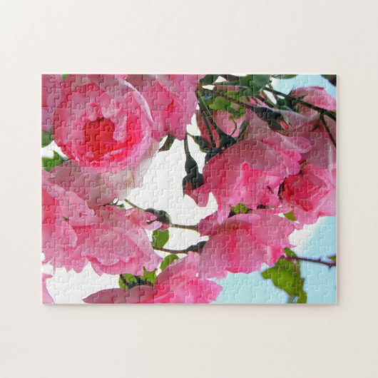 "Monets Rosen-Garten-" Foto-Puzzlespiel Puzzle (Horizontal)