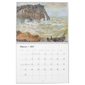 Monets setzt Kunst-Kalender 2015 auf den Strand Kalender (Feb 2027)