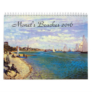 Monets setzt Kunst-Kalender 2016 auf den Strand Kalender
