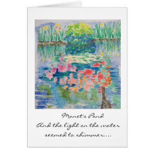 Monets Teich-Karte--Aquarell durch Susan Meyer