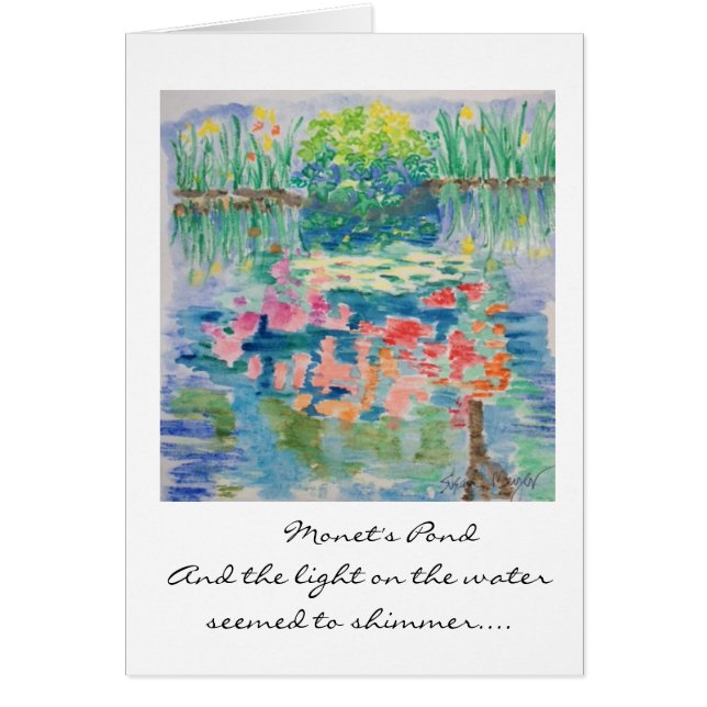 Monets Teich-Karte--Aquarell durch Susan Meyer (Vorne)