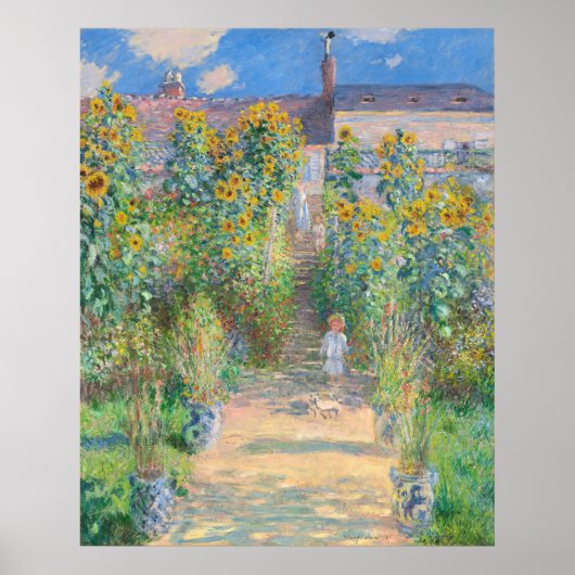 Monet's The Artist's Garden at Vétheuil Poster (Vorne)