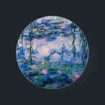 Monets Wasser-Lilien Button<br><div class="desc">Monets Wasser-Lilien. 
Besichtigen Sie bitte meinen Speicher für interessanteren Entwurf und mehr Farbeauserlesenes => zazzle.com/iwheels*</div>