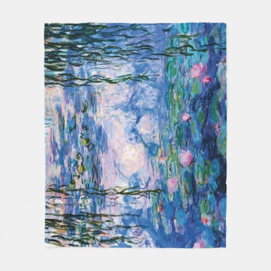 Monets Wasser-Lilien Fleecedecke (Vorderseite)