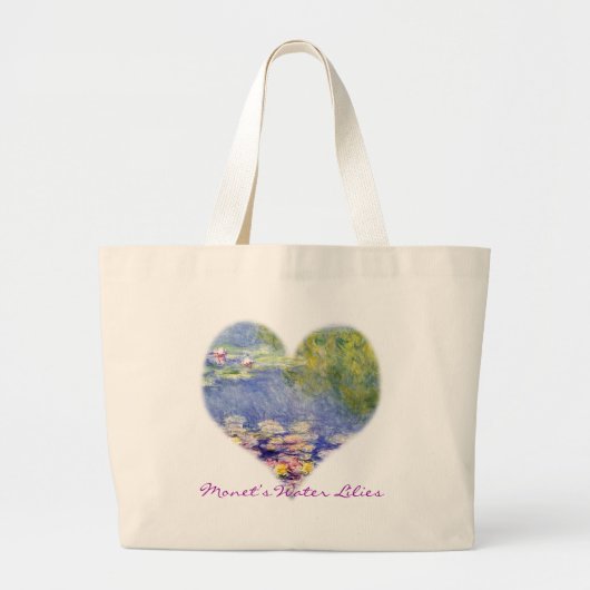 Monets Wasser-Lilien Jumbo Stoffbeutel (Vorne)