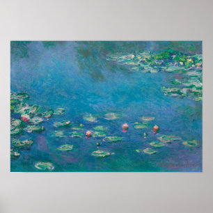 Monets Water Lilien Vintage Poster