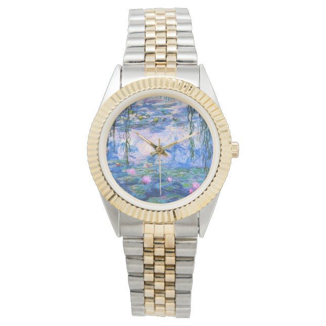 Monets Water Lilies Armbanduhr (Vorderseite)