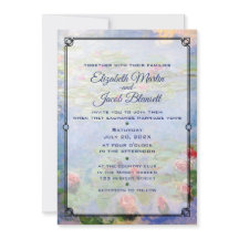 Monets Water Lilies Art Hochzeit Einladung