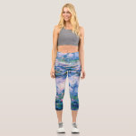 Monets Water Lilies  Capri Leggings<br><div class="desc">Bitte besuchen Sie mein Geschäft für mehr interessantes Design und mehr Farbwahl. => zazzle.com/iwheels*</div>