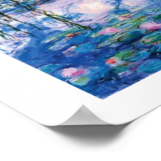 Monets Water Lilies Poster (Ecke)