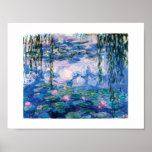 Monets Water Lilies Poster<br><div class="desc">Monets Wasserlilien. Besuchen Sie bitte meinen Laden für interessanteres Design und mehr Farbwahl => zazzle.com/iwheels*</div>