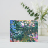 Monets Water Lilies Postkarte (Stehend Vorderseite)