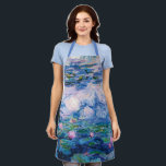 Monets Water Lilies Schürze<br><div class="desc">Monets Wasserlilien.
Besuchen Sie bitte meinen Laden für interessanteres Design und mehr Farbwahl => zazzle.com/iwheels*</div>