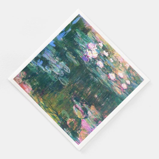 Monets Water Lilies Serviette (Ecke)