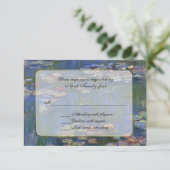 Monets Water Lilies UAWG Response Card RSVP Karte (Stehend Vorderseite)